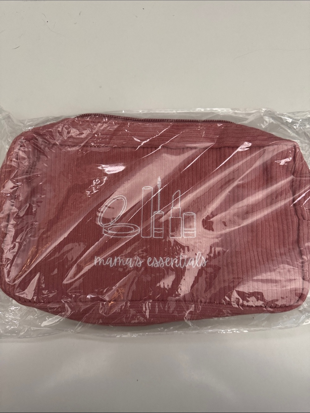 New Pink 'Mama’s Essentials' Cosmetic Makeup Bag